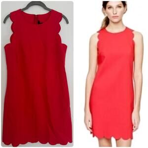 J. Crew (Black Label) Sleeveless Scallop Sheath Dress